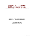 MODEL PCI-DIO-72/96/120 USER MANUAL