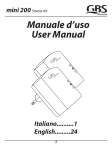 Manuale d'uso User Manual