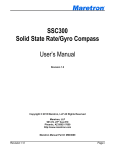 SSC300 Solid State Rate/Gyro Compass User's Manual