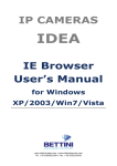 IP CAMERAS IE Browser User's Manual