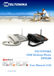 TELTONIKA GSM Desktop Phone DPH200 User Manual