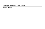 11Mbps Wireless LAN Card User's Manual