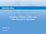 Corporate Solution e-Services User Manual for Members