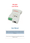 RS-232C Line Driver User Manual