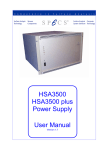 HSA3500 HSA3500 plus Power Supply User Manual