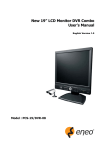 New 19” LCD Monitor DVR Combo User's Manual