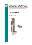 USER'S MANUAL ELEVATOR