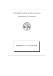 MCMT v2.5 - User Manual - Università degli Studi di Milano