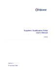 Suppliers' Qualification Portal User's Manual