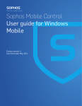 Sophos Mobile Control User guide for Windows Mobile