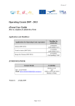 Operating Grants 2007 - 2013 eForm User Guide