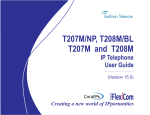 T207M, T208M, T207M/NP and T208M/BL IP Telephone User Guide