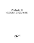 ProCoder 3 Installation and User Guide