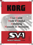 KORG SV-1 1.0 User Guide (EFGI1)