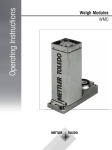Operating Instructions, Weigh Modules WMC