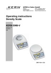 Operating instructions Density Scale