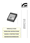 MANUALE D'USO OPERATING INSTRUCTIONS MANUEL D