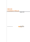 ONE100 Installation Manual