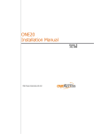 ONE20 Installation Manual