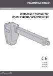 Installation manual for linear actuator Electrak E150