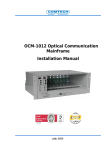 OCM-1012 Optical Communication Mainframe Installation Manual