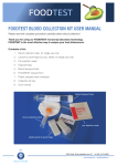 FOODTEST BLOOD COLLECTION KIT USER MANUAL