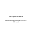 Data Export User Manual