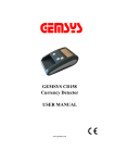GEMSYS CD158 Currency Detector USER MANUAL