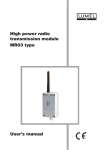 High power radio transmission module MR03 type User's manual