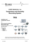 SIMEX® USER MANUAL for Temperature and Humidity