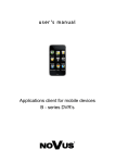 user's manual Applications client for mobile devices B
