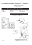 Installation Manual of Room Air Conditioner