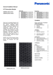General Installation Manual for SANYO HIT Photovoltaic Modules