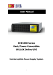 ECR1000 Series Rack/Tower Convertible 6K/10K Online UPS User
