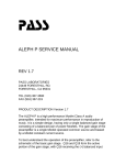 ALEPH P SERVICE MANUAL