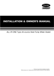 INSTALLATION & OWNER'S MANUAL