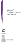 Adeno-X Expression System 1 User Manual