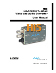 HD-SDI/SDI To HDMI Video and Audio Converter User Manual