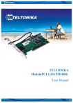 TELTONIKA ModemPCI G10 (PM1000) User Manual