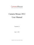 Camera Mouse 2012 User Manual