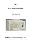 E1/T1 GSM Channel Bank User Manual