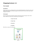 Shopping Assistant User manual v2.0