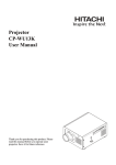Projector CP-WU13K User Manual