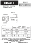 SERVICE MANUAL ROOM AIR CONDITIONER SM0016