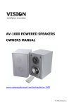 AV-1000 POWERED SPEAKERS OWNERS MANUAL