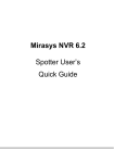 Mirasys NVR 6.2 Spotter Quick User's Guide