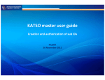 KATSO master user guide