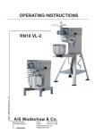 RN10 VL02 A/S Wodschow & Co. OPERATING INSTRUCTIONS