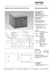Safety Control Unit SG-SUE 41X4 NA Operating Instructions