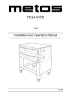 PIZZA OVEN Installation and Operation Manual